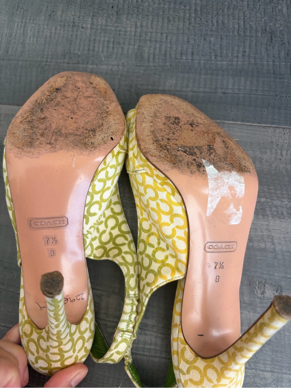 Vintage Y2K Coach slingback shoes made in Italy 7.5b - Picture 3 of 6